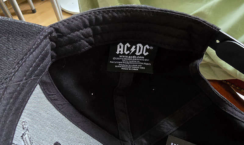 AC DC white on black