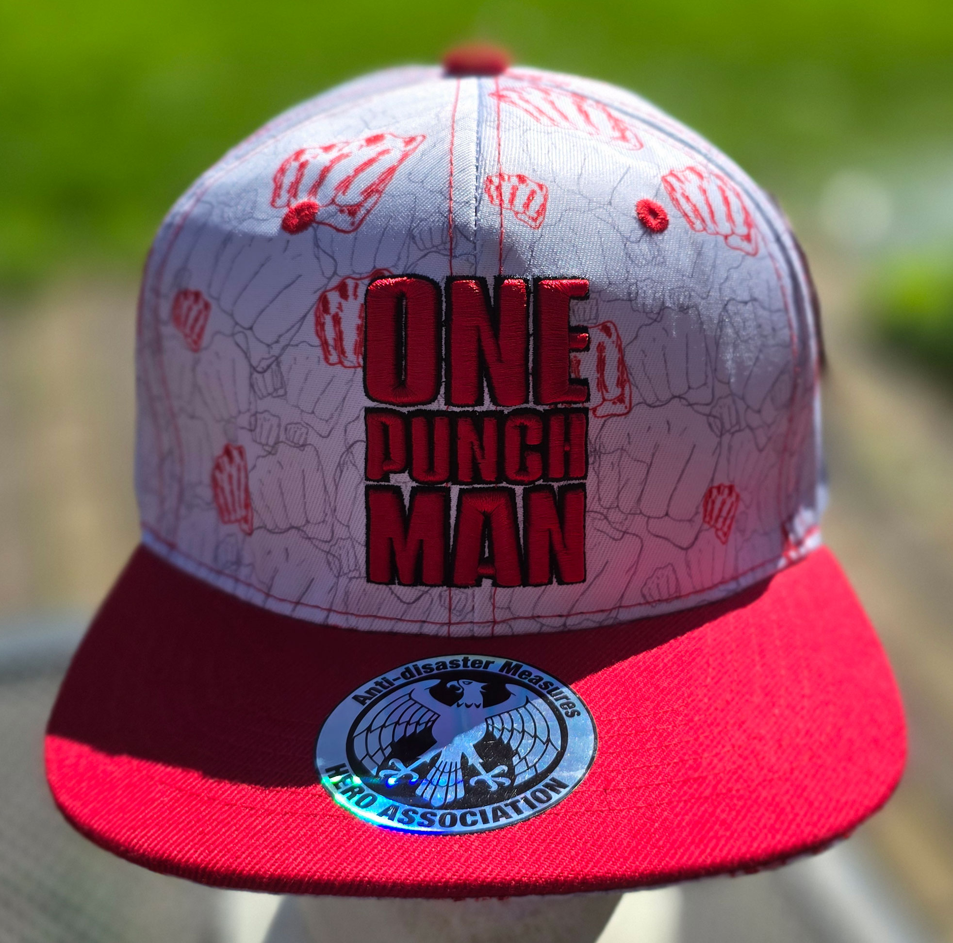 ABY style One-Punch Man Cap - Beige & Red
