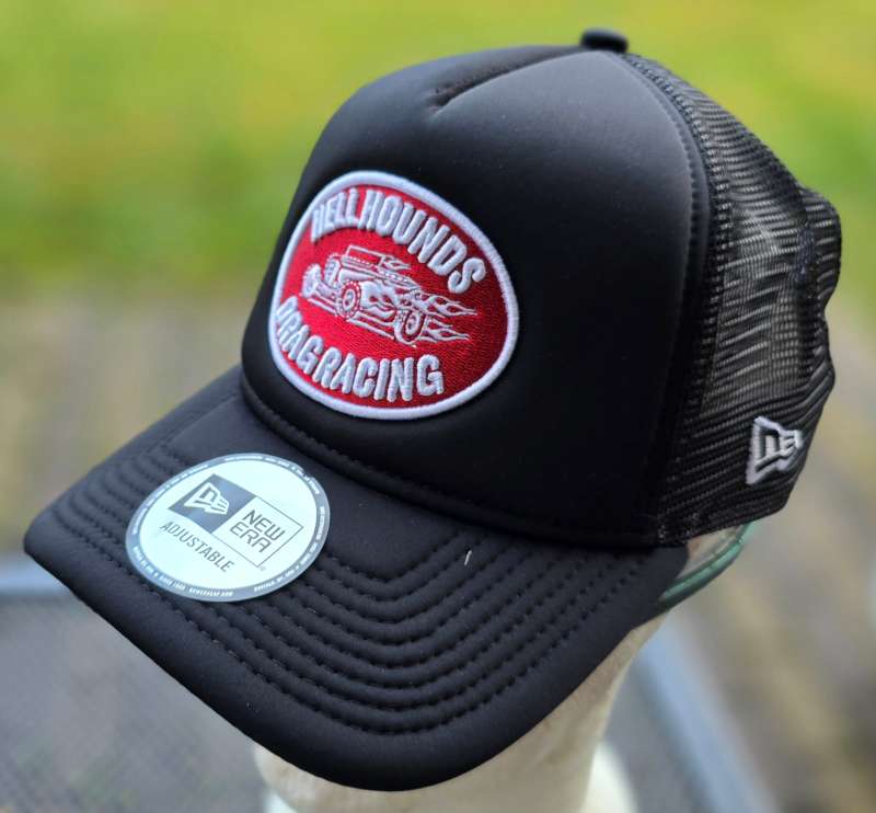 HELLHOUNDS DRAGRACING NEW ERA GRAPHIC PATCH TRUCKE OSFM black