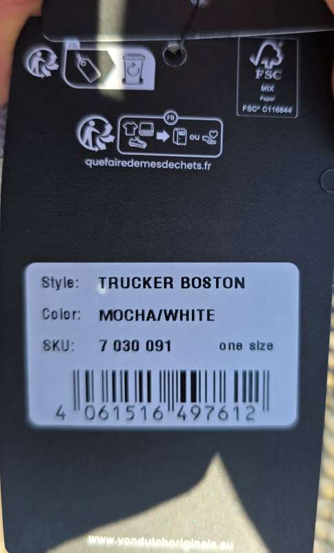 Von Duch Originals Trucker Boston mocha white