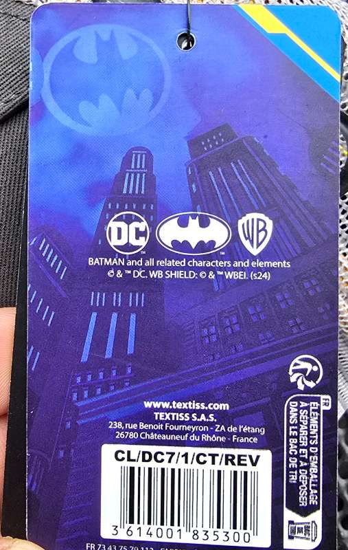 BATMAN DC  black gray