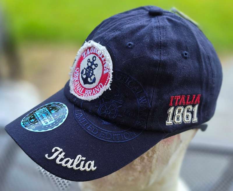 TAORMINA Italy CAPPELINO IN COTONE dark blue