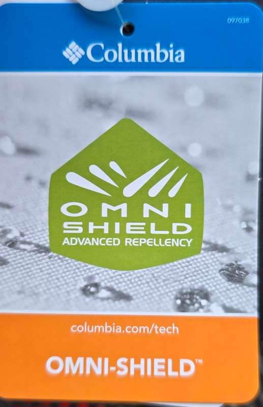 Columbia OMNI-SHIELD advanced repellency yellow black