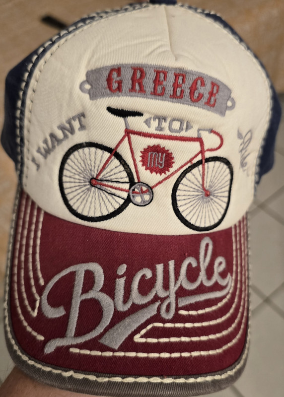 I Want To Ride My Bicycle Greece  Robin Ruth white red blue