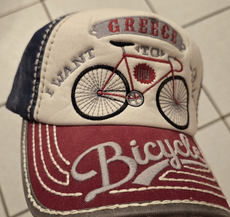 I Want To Ride My Bicycle Greece  Robin Ruth white red blue